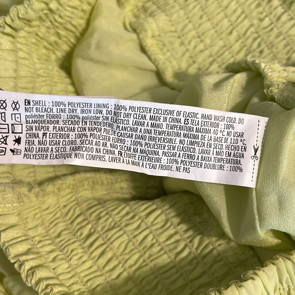 Forever 21 NWOT Top & Maxi Skirt w/slits on side Lime Green Size L - Picture 11 of 11